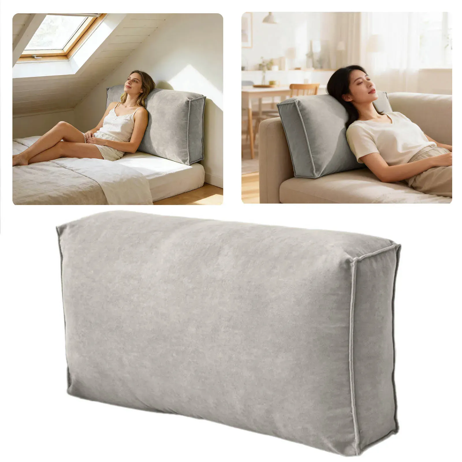 Velvet Back Cushion with Layered Memory Foam, Style C