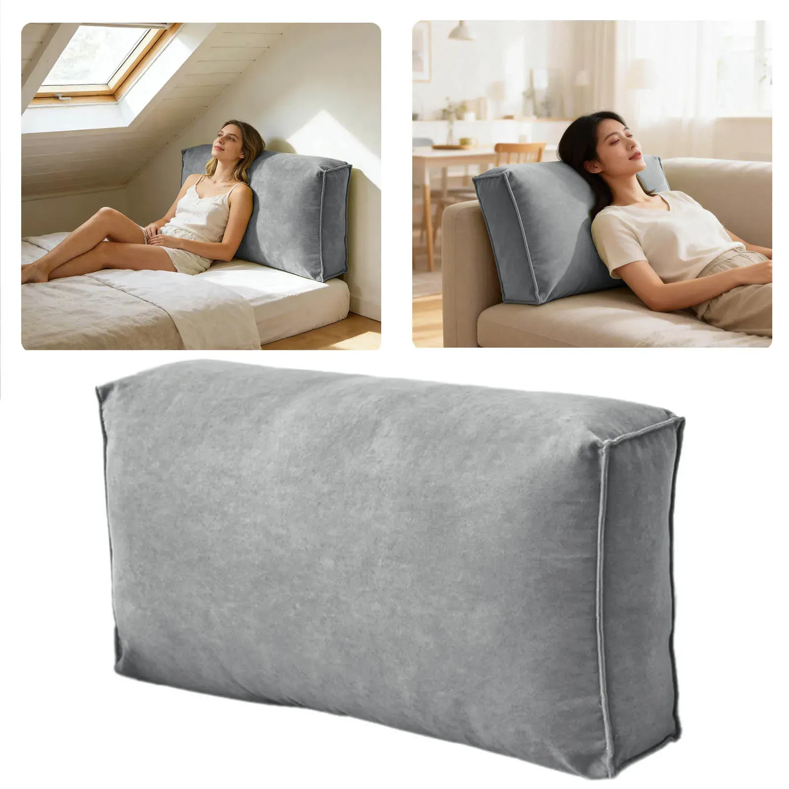Velvet Back Cushion with Layered Memory Foam, Style B